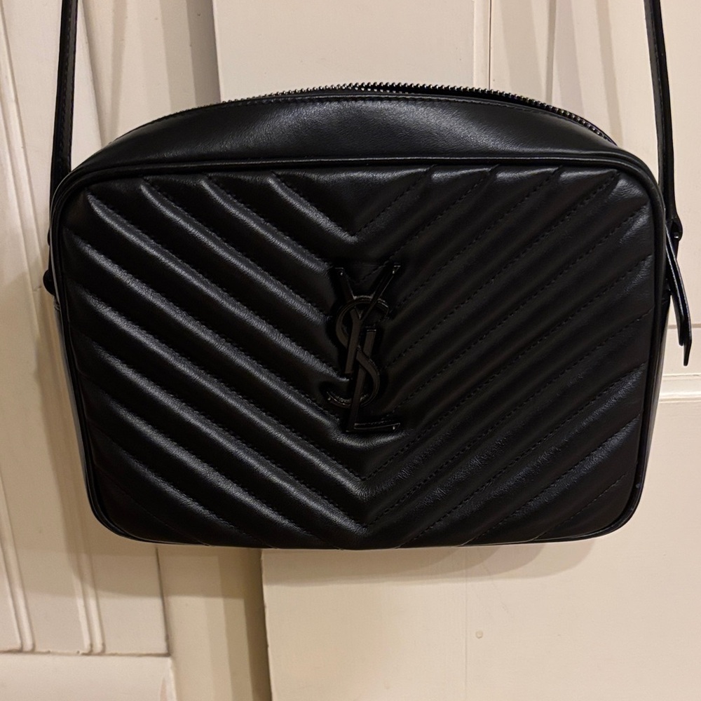 Black Quilted Leather Crossbody Bag